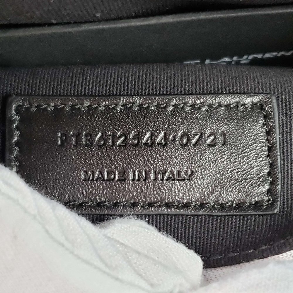 100% Authentic YSL Lou Camera Bag Embossed in Crododile Shiny Black Leather  Bag - Picture 10 of 12